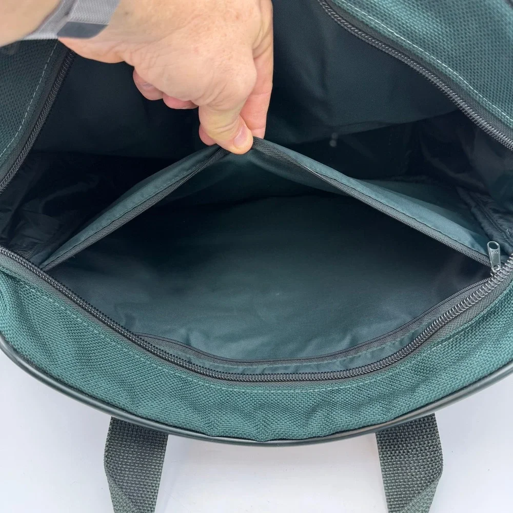 Hartmann VTG Forest Green Canvas Messenger‎ Bag Crossbody Travel Briefcase